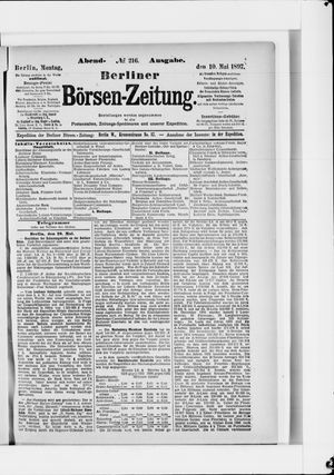 Berliner Börsen-Zeitung vom 10.05.1897