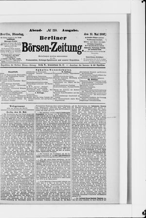 Berliner Börsen-Zeitung vom 11.05.1897