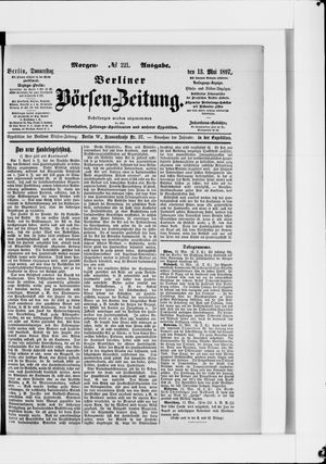 Berliner Börsen-Zeitung vom 13.05.1897