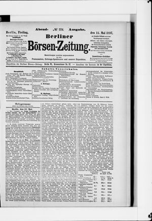 Berliner Börsen-Zeitung vom 14.05.1897