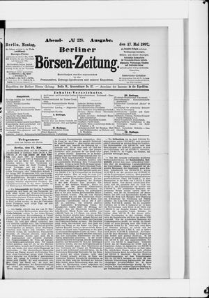 Berliner Börsen-Zeitung vom 17.05.1897