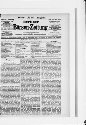 Berliner Börsen-Zeitung vom 18.05.1897