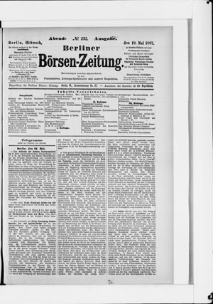 Berliner Börsen-Zeitung on May 19, 1897