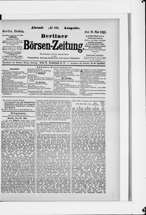 Berliner Börsen-Zeitung vom 21.05.1897