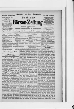Berliner Börsen-Zeitung vom 29.05.1897