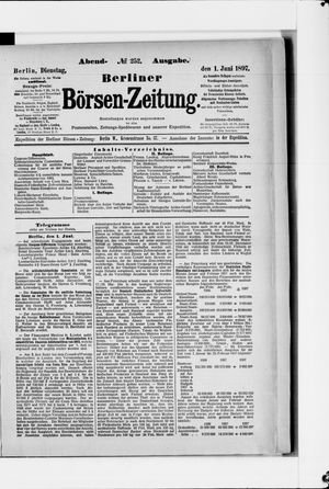 Berliner Börsen-Zeitung vom 01.06.1897