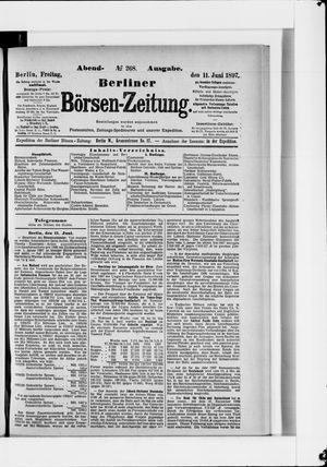 Berliner Börsen-Zeitung vom 11.06.1897
