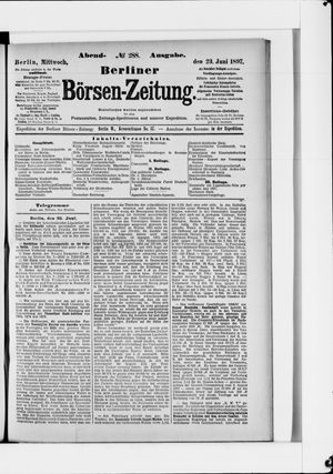 Berliner Börsen-Zeitung vom 23.06.1897