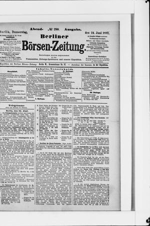 Berliner Börsen-Zeitung vom 24.06.1897
