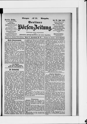 Berliner Börsen-Zeitung vom 25.06.1897