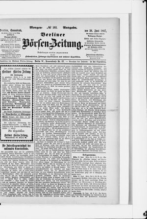 Berliner Börsen-Zeitung on Jun 26, 1897