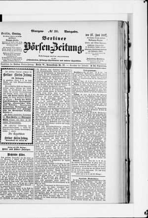 Berliner Börsen-Zeitung vom 27.06.1897