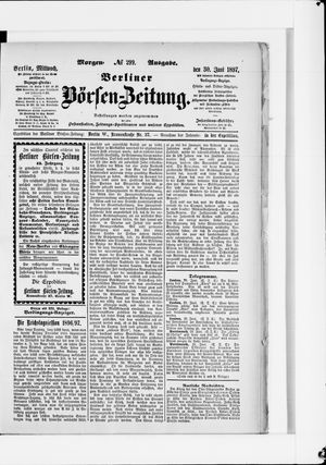 Berliner Börsen-Zeitung vom 30.06.1897