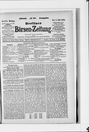 Berliner Börsen-Zeitung vom 05.07.1897