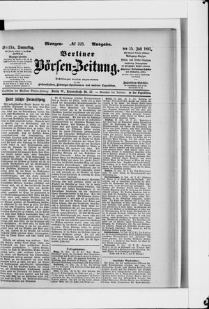 Berliner Börsen-Zeitung vom 15.07.1897