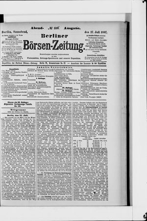 Berliner Börsen-Zeitung vom 17.07.1897