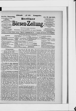 Berliner Börsen-Zeitung vom 22.07.1897