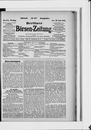 Berliner Börsen-Zeitung on Jul 30, 1897