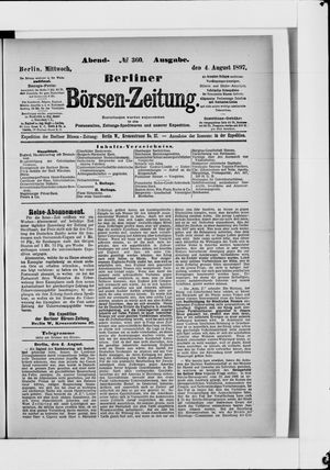 Berliner Börsen-Zeitung vom 04.08.1897