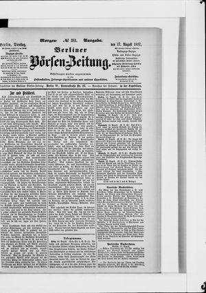Berliner Börsen-Zeitung on Aug 17, 1897
