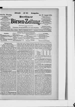 Berliner Börsen-Zeitung on Aug 17, 1897