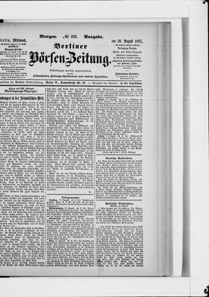 Berliner Börsen-Zeitung vom 18.08.1897