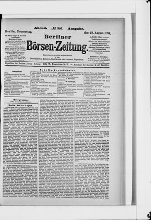 Berliner Börsen-Zeitung vom 19.08.1897