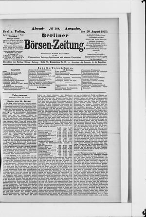 Berliner Börsen-Zeitung vom 20.08.1897