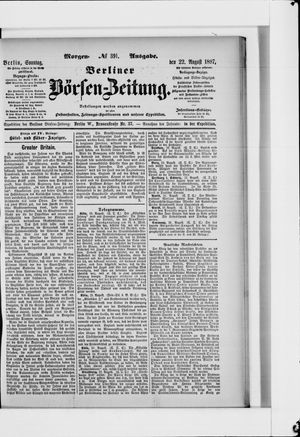 Berliner Börsen-Zeitung vom 22.08.1897