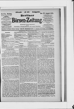 Berliner Börsen-Zeitung vom 23.08.1897