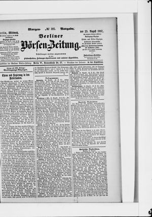 Berliner Börsen-Zeitung vom 25.08.1897