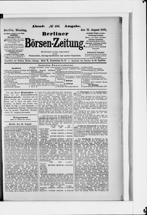 Berliner Börsen-Zeitung vom 31.08.1897