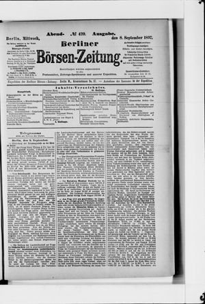 Berliner Börsen-Zeitung vom 08.09.1897