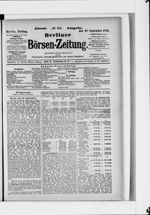 Berliner Börsen-Zeitung vom 10.09.1897