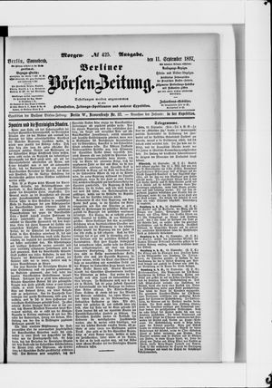 Berliner Börsen-Zeitung vom 11.09.1897
