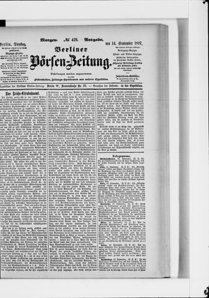 Berliner Börsen-Zeitung vom 14.09.1897
