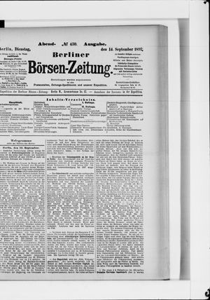 Berliner Börsen-Zeitung vom 14.09.1897