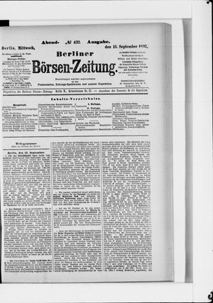 Berliner Börsen-Zeitung vom 15.09.1897