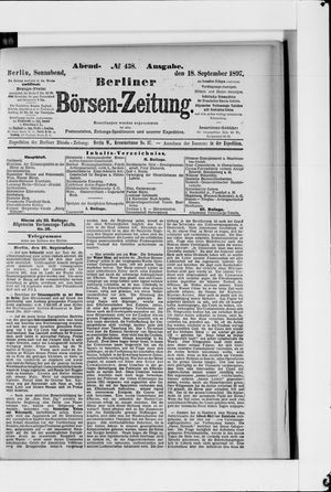 Berliner Börsen-Zeitung vom 18.09.1897