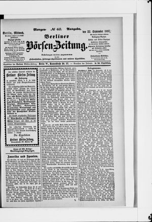 Berliner Börsen-Zeitung vom 22.09.1897