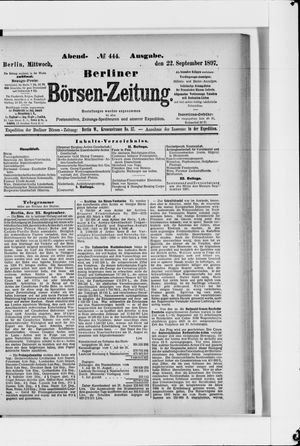 Berliner Börsen-Zeitung vom 22.09.1897