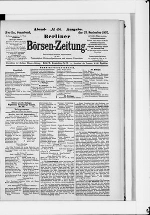 Berliner Börsen-Zeitung vom 25.09.1897