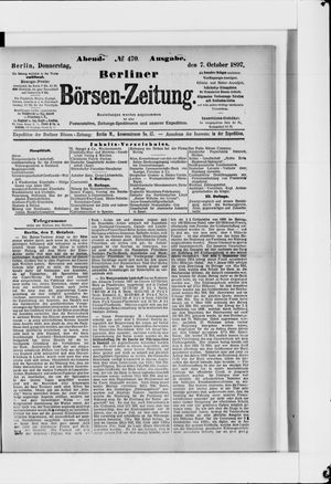 Berliner Börsen-Zeitung vom 07.10.1897