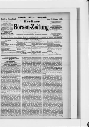 Berliner Börsen-Zeitung vom 09.10.1897