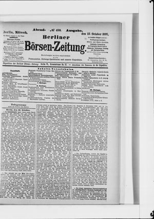 Berliner Börsen-Zeitung vom 13.10.1897