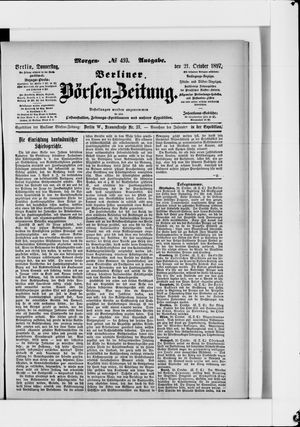 Berliner Börsen-Zeitung vom 21.10.1897
