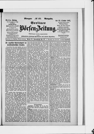 Berliner Börsen-Zeitung vom 22.10.1897