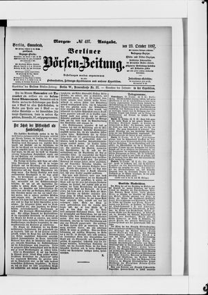 Berliner Börsen-Zeitung vom 23.10.1897