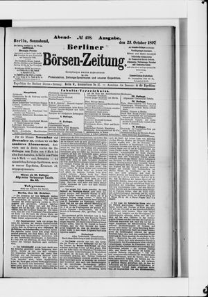 Berliner Börsen-Zeitung vom 23.10.1897