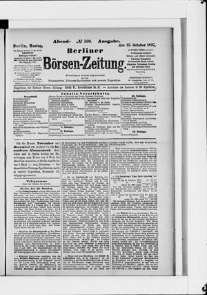 Berliner Börsen-Zeitung vom 25.10.1897
